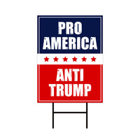 Pro-America Anti-Trump Yard Sign - Resist Hate Lawn Sign, Anti-Trump Sign, Resist Racism, Resist Fascism Yard Sign with Metal H-Stake