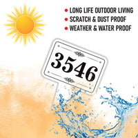 Personalized Address Plaque Yard Sign 10” x 14” - Rust-free Aluminum Address Sign, House Number Sign Plate for Lawn with Integrated Stake