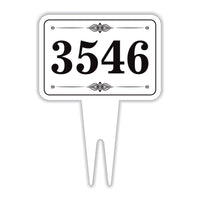 Personalized Address Plaque Yard Sign 10” x 14” - Rust-free Aluminum Address Sign, House Number Sign Plate for Lawn with Integrated Stake