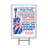 Statue of Liberty Yard Sign - Anti-Trump Lawn Sign, Lady Liberty Sign, Democracy, Anti Racism Political Yard Sign with Metal H-Stake