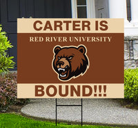 Personalized College Bound Yard Sign, College Logo Sign, Custom Graduate College University Bound Yard Sign with Metal H-Stake