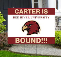 Personalized College Bound Yard Sign, College Logo Sign, Custom Graduate College University Bound Yard Sign with Metal H-Stake