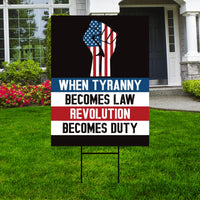 Fight Injustice Yard Sign - Resist Hate Lawn Sign, Anti-Trump Sign, Resist Racism, Resist Fascism Yard Sign with Metal H-Stake