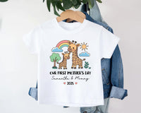 Our First Mother’s Day Toddler Sweatshirt, Baby Shirt, Onesie, Baby Bodysuit - Personalized 1st Mother’s Day Boy Outfit, Cute Giraffe Gift