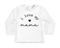 I Love My Mama Baby Shirt, Onesie, Baby Bodysuit, Toddler Sweatshirt - Vintage Baby Outfit, Mama and Baby Gift, Retro Mother’s Day Clothes