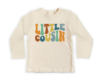 Little Cousin Onesie, Baby Bodysuit, Baby Shirt, Toddler Sweatshirt - Retro Matching Cousin Outfit, Family Baby Gift for Playdates & Photos