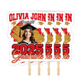 Custom Face Fans With Wooden Handle, Graduation Head, Grad Face Fans, Class of 2025 Head Fans, Graduation Faces on a Stick