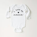 I Love My Nana Onesie, Baby Bodysuit, Baby Shirt, Toddler Sweatshirt - Minimalist I Love Grandma Outfit, Cute Baby Gift for Nana & Grandma