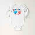 American Boy Baby Bodysuit, Baby Shirt, Toddler Sweatshirt - Retro Patriotic Outfit, Cute 4th of July Baby Gift, Red White Blue Clothes