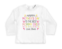 Happy Mother’s Day Baby Bodysuit, Baby Shirt, Toddler Sweatshirt - Personalized First Mother’s Day Outfit, Best Mom Ever Baby Gift