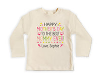 Happy Mother’s Day Baby Bodysuit, Baby Shirt, Toddler Sweatshirt - Personalized First Mother’s Day Outfit, Best Mom Ever Baby Gift