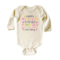 Happy Mother’s Day Baby Bodysuit, Baby Shirt, Toddler Sweatshirt - Personalized First Mother’s Day Outfit, Best Mom Ever Baby Gift