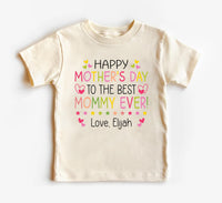 Happy Mother’s Day Baby Bodysuit, Baby Shirt, Toddler Sweatshirt - Personalized First Mother’s Day Outfit, Best Mom Ever Baby Gift