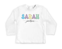 Custom Name With Daisies Baby Shirt, Floral Back to School Baby Bodysuit, Kindergarten Toddler Sweatshirt, Girl First Day Outfit Gift