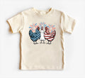 Patriotic Chicken Onesie, Baby Bodysuit, Baby Shirt, Toddler Sweatshirt - American Flag Fourth of July Outfit, Wild and Free USA Baby Gift