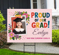 Personalized Kid Elementary Graduation 2025 Yard Sign with Photo, Preschool Sign, Class of 2025, Custom Grad Lawn Signage with Metal H-Stake