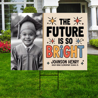 Personalized Kid Elementary Graduation 2025 Yard Sign with Photo, Preschool Sign, Class of 2025, Custom Grad Lawn Signage with Metal H-Stake
