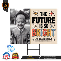 Personalized Kid Elementary Graduation 2025 Yard Sign with Photo, Preschool Sign, Class of 2025, Custom Grad Lawn Signage with Metal H-Stake