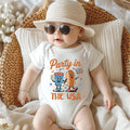 Retro 4th of July Onesie Baby Bodysuit, Baby Shirt, Toddler Sweatshirt,Party in the USA Outfit, Patriotic Baby Gift, Red White and Blue Look