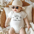 I Love My Custom Onesie, Baby Bodysuit, Baby Shirt, Toddler Sweatshirt - Cute Vintage Personalized Baby Outfit, Custom Name Family Gift Idea