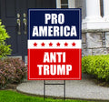 Pro-America Anti-Trump Yard Sign - Resist Hate Lawn Sign, Anti-Trump Sign, Resist Racism, Resist Fascism Yard Sign with Metal H-Stake