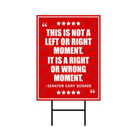 Senator Cory Booker Protest Yard Sign - Resist Hate Lawn Sign, Anti-Trump, Resist Racism, Resist Fascism Yard Sign with Metal H-Stake