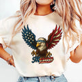 American Flag Bald Eagle Short Sleeve T-Shirt