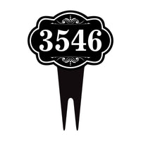 Personalized Address Plaque Yard Sign 10” x 14” - Rust-free Aluminum Address Sign, House Number Sign Plate for Lawn with Integrated Stake