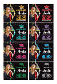 Personalized Graduation Yard Sign 2025 with Photo - Grad Sign, Class of 2025, Custom Graduation 2025 Yard Sign with Metal H-Stake