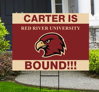 Personalized College Bound Yard Sign, College Logo Sign, Custom Graduate College University Bound Yard Sign with Metal H-Stake