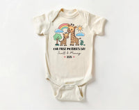 Our First Mother’s Day Toddler Sweatshirt, Baby Shirt, Onesie, Baby Bodysuit - Personalized 1st Mother’s Day Boy Outfit, Cute Giraffe Gift