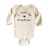 I Love My Mama Baby Shirt, Onesie, Baby Bodysuit, Toddler Sweatshirt - Vintage Baby Outfit, Mama and Baby Gift, Retro Mother’s Day Clothes