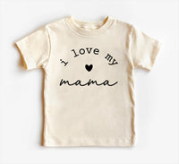 I Love My Mama Baby Shirt, Onesie, Baby Bodysuit, Toddler Sweatshirt - Vintage Baby Outfit, Mama and Baby Gift, Retro Mother’s Day Clothes