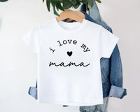 I Love My Mama Baby Shirt, Onesie, Baby Bodysuit, Toddler Sweatshirt - Vintage Baby Outfit, Mama and Baby Gift, Retro Mother’s Day Clothes