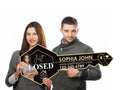 Personalized Real Estate Marketing Key Cutout Sign, Customized Realtor Social Media Photo Props, Realtor Key Sign, Customized Just Sold Key