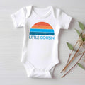 Retro Little Cousin Onesie, Baby Bodysuit, Baby Shirt, Toddler Sweatshirt, Boys Cousin Outfit, Vintage Family Gift, Matching Baby Clothes