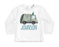 Personalized Trash Truck Onesie, Baby Bodysuit, Baby Shirt, Toddler Sweatshirt - Boys Birthday Garbage Truck Outfit, Retro Custom Party Gift
