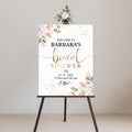 Bridal Shower Welcome Sign, Custom Bridal Shower Foamcore PVC Acrylic Polystyrene Decor, Floral Pink Gold Party Sign, Elegant Bride Sign