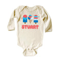 Personalized Popsicle Onesie, Baby Bodysuit, Baby Shirt, Toddler Sweatshirt, Custom Name 4th of July Outfit, Patriotic Party in the USA Gift