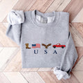 USA Embroidered Icons Sweatshirt