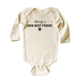 Dog’s Best Friend Onesie, Baby Bodysuit, Baby Shirt, Toddler Sweatshirt - New Baby Personalized Outfit, Custom Gift for Pet Loving Families