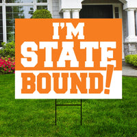 Personalized College Bound Yard Sign, Senior Graduation College Bound Sign, Custom Graduate University Bound Yard Sign with Metal H-Stake