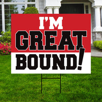 Personalized College Bound Yard Sign, Senior Graduation College Bound Sign, Custom Graduate University Bound Yard Sign with Metal H-Stake