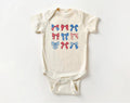 Patriotic Girl Onesie, Baby Bodysuit, Baby Shirt, Toddler Sweatshirt - Boho Coquette Bows Outfit, Cute Fourth of July Southern Girl Gift