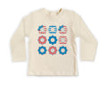 Patriotic Girl Onesie, Baby Bodysuit, Baby Shirt, Toddler Sweatshirt - Retro Smiley Face Hippie Fourth of July Outfit, USA Baby Gift for Her