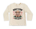 Holy Cow I’m Cute Onesie, Baby Bodysuit, Baby Shirt, Toddler Sweatshirt - Funny Cow Baby Outfit, Cute Farm Baby Gift, Country Style Look