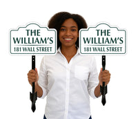 7x10 Inch Custom Address Metal Yard Sign with 16" Stake, Personalized House Number