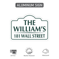 7x10 Inch Custom Address Metal Yard Sign with 16" Stake, Personalized House Number