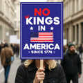 No Kings In America Protest Sign, Anti-Trump Resistance