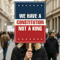 No Kings In America Protest Sign, Anti-Trump Resistance